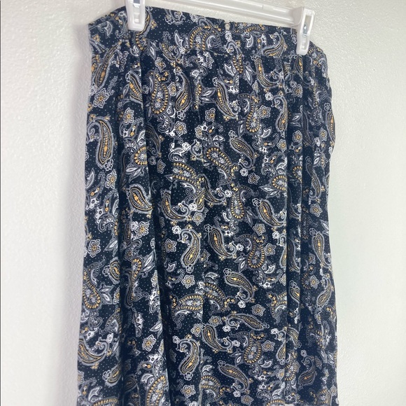 Love & Sadie Womens A Line Skater Skirt Paisley Zip Up Sz XL Boho Artsy - Picture 3 of 12